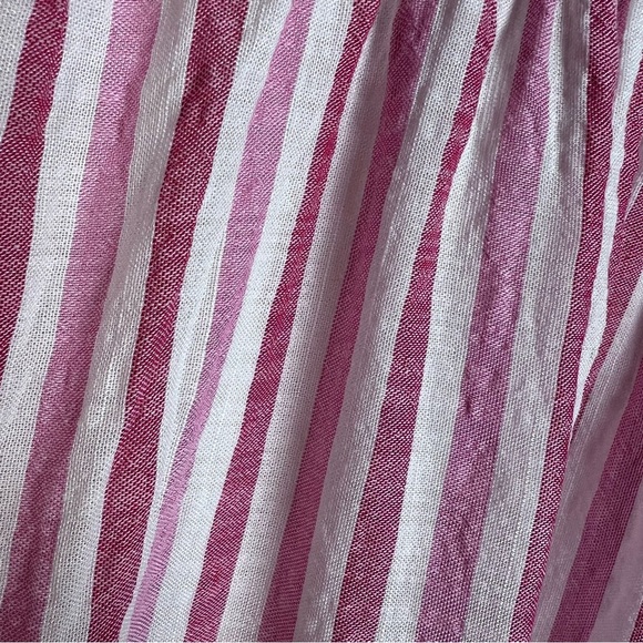 Free People Pink Stripe Tiered Short Sleeve Maxi Dress Size XS - Picture 10 of 15